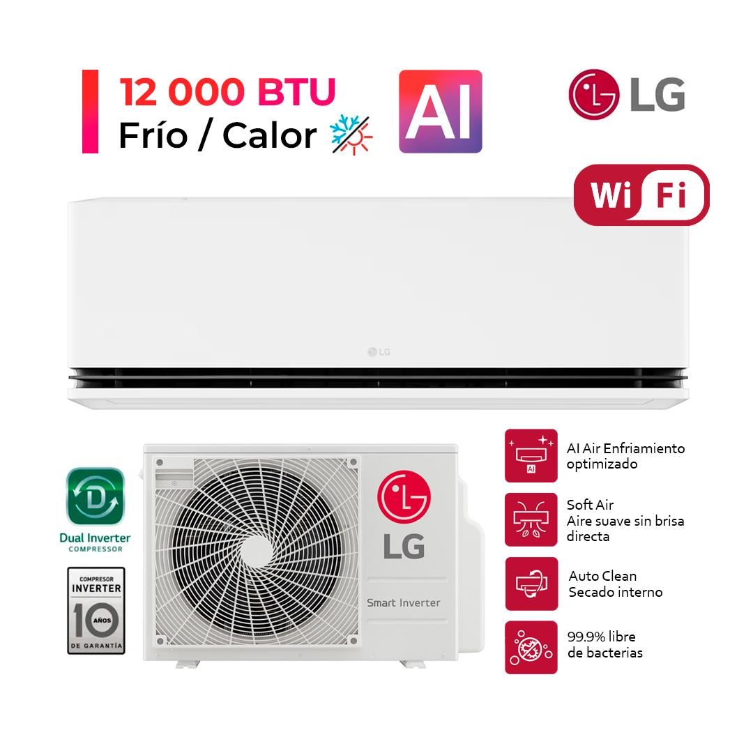 DUALCOOL Aire Acondicionado Inverter 12000 BTU Función solo frío calor con IA